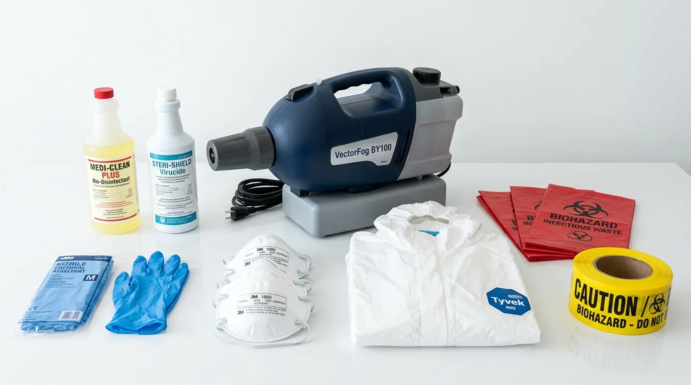 Professional biohazard remediation crew working in Western Springs